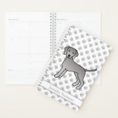 Weimaraner Mooie Cartoonhond Ontwerp en poten & te Planner (Display)