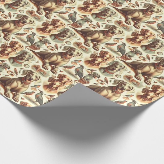  Weimaraner naadloos Cadeaupapier (Hoek)