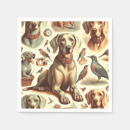 Weimaraner naadloos Servet (Voorkant)