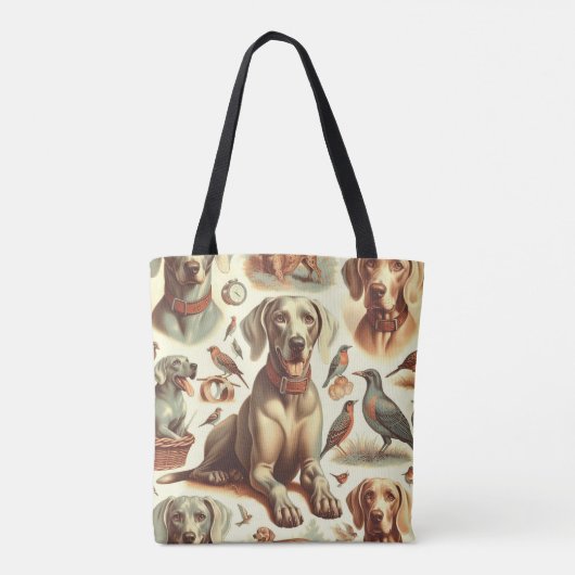 Weimaraner naadloos Tote Bag (Achterkant)