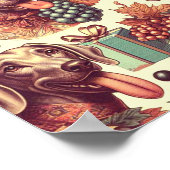  Weimaraner naadloze illustratie Poster (Hoek)