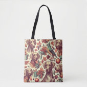 Weimaraner naadloze illustratie Tote Bag (Voorkant)
