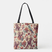 Weimaraner naadloze illustratie Tote Bag (Achterkant)