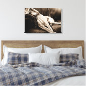 Weimaraner Nation: "De bank overnemen" Canvas Afdruk (Insitu (Slaapkamer))