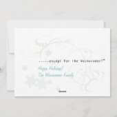 Weimaraner Nation: "Geen wezen roerde... Feestdagenkaart (Achterkant)