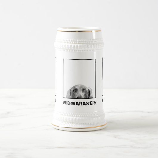 Weimaraner Nation : Weimaraner in een doos. Bierpul (Center)