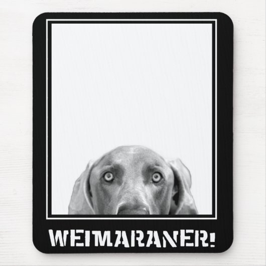 Weimaraner Nation : Weimaraner in een doos. Muismat (Voorkant)