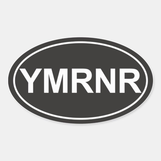 Weimaraner Nation: YMRNR Euro Stijl Ovale Sticker (Voorkant)