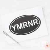 Weimaraner Nation: YMRNR Euro Stijl Ovale Sticker (Envelop)
