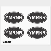 Weimaraner Nation: YMRNR Euro Stijl Ovale Sticker (Vel)