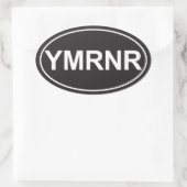 Weimaraner Nation: YMRNR Euro Stijl Ovale Sticker (Tas)