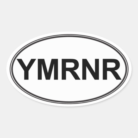 Weimaraner Nation: YMRNR Euro Stijl Ovale Sticker (Voorkant)