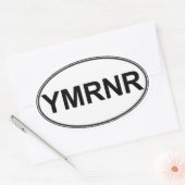 Weimaraner Nation: YMRNR Euro Stijl Ovale Sticker (Envelop)
