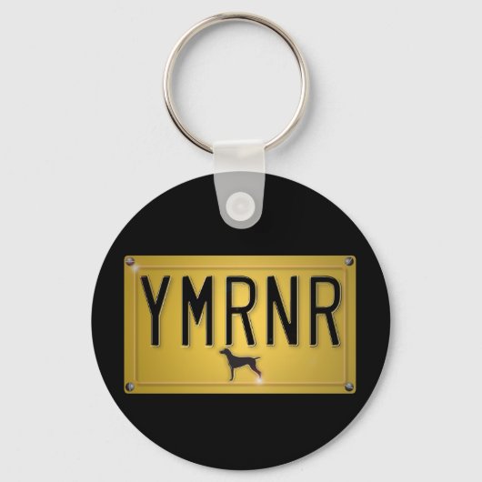 Weimaraner Nation: YMRNR Licence Bord Sleutelhanger (Voorkant)