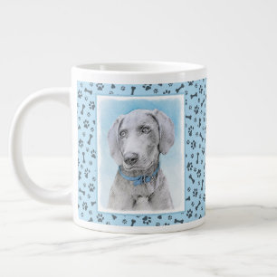 Weimaraner Painting - Keer originele Dog Art Grote Koffiekop