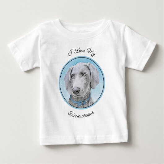 Weimaraner Painting - Kute Original Dog Art (Voorkant)