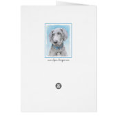 Weimaraner Painting - Kute Original Dog Art (Achterkant)