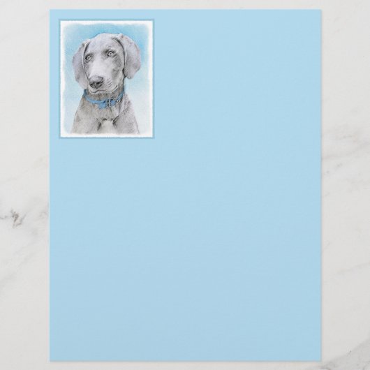 Weimaraner Painting - Kute Original Dog Art (Voorkant)
