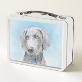 Weimaraner Painting - Kute Original Dog Art (Achterkant)