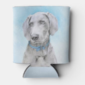 Weimaraner Painting - Kute Original Dog Art Blikjeskoeler (Voorkant)