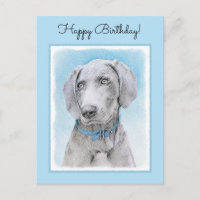 Weimaraner Painting - Kute Original Dog Art