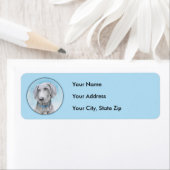 Weimaraner Painting - Kute Original Dog Art Etiket (Insitu)