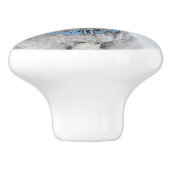 Weimaraner Painting - Kute Original Dog Art Keramische Knop (Zijkant)