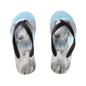 Weimaraner Painting - Kute Original Dog Art Kinder Teenslippers (Voetbed)