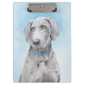 Weimaraner Painting - Kute Original Dog Art Klembord (Voorkant)