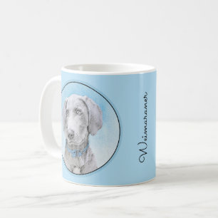 Weimaraner Painting - Kute Original Dog Art Koffiemok