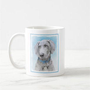 Weimaraner Painting - Kute Original Dog Art Koffiemok
