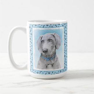 Weimaraner Painting - Kute Original Dog Art Koffiemok