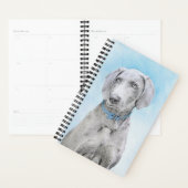 Weimaraner Painting - Kute Original Dog Art Planner (Display)