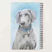 Weimaraner Painting - Kute Original Dog Art Planner (Achterkant)