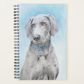 Weimaraner Painting - Kute Original Dog Art Planner (Voorkant)