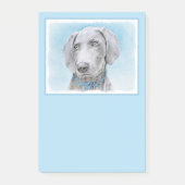 Weimaraner Painting - Kute Original Dog Art Post-it® Notes (Voorkant)