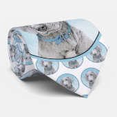 Weimaraner Painting - Kute Original Dog Art Stropdas (Opgerold)