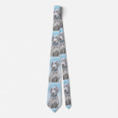 Weimaraner Painting - Kute Original Dog Art Stropdas (Voorkant)