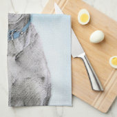 Weimaraner Painting - Kute Original Dog Art Theedoek (Quarter Fold)