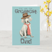 Weimaraner Pap Kaart (Gele Bloem)