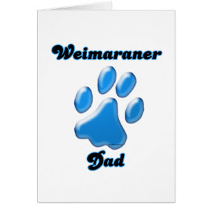 Weimaraner Papa blauw Pawprint