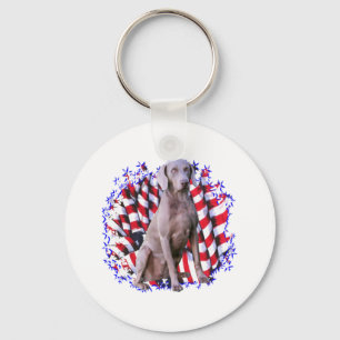 Weimaraner Patriot Sleutelhanger