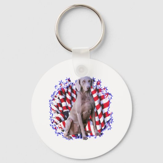 Weimaraner Patriot Sleutelhanger (Voorkant)