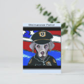 WEIMARANER PATROL OFFICIER BRIEFKAART (Staand voorkant)