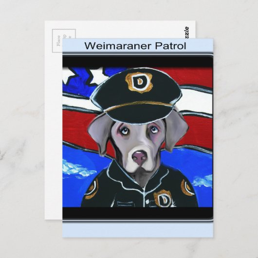 WEIMARANER PATROL OFFICIER BRIEFKAART (Voorkant / Achterkant)