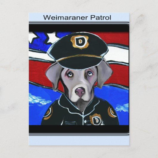 WEIMARANER PATROUILLEOFFICIER BRIEFKAART (Voorkant)