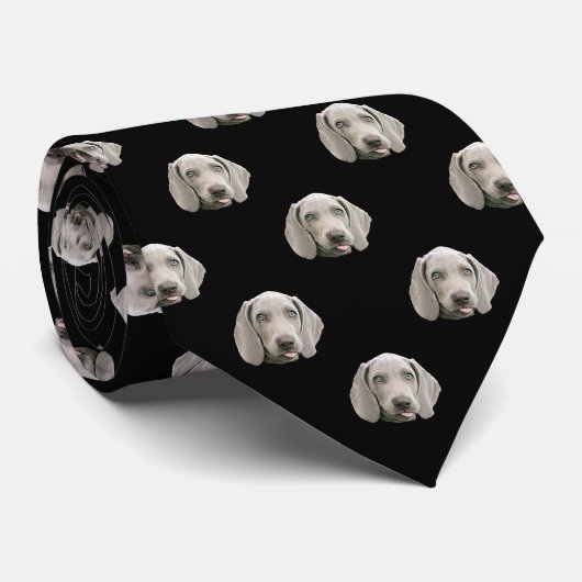 Weimaraner Pattern Stropdas (Opgerold)