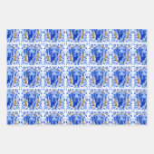 Weimaraner peering thru the letter "O" in Gold Inpakpapier Vel (Voorkant 2)