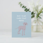 Weimaraner Personalized Dog Name Briefkaart (Staand voorkant)