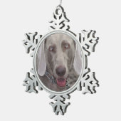 Weimaraner Pewter Snowflake Ornament (Rechts)
